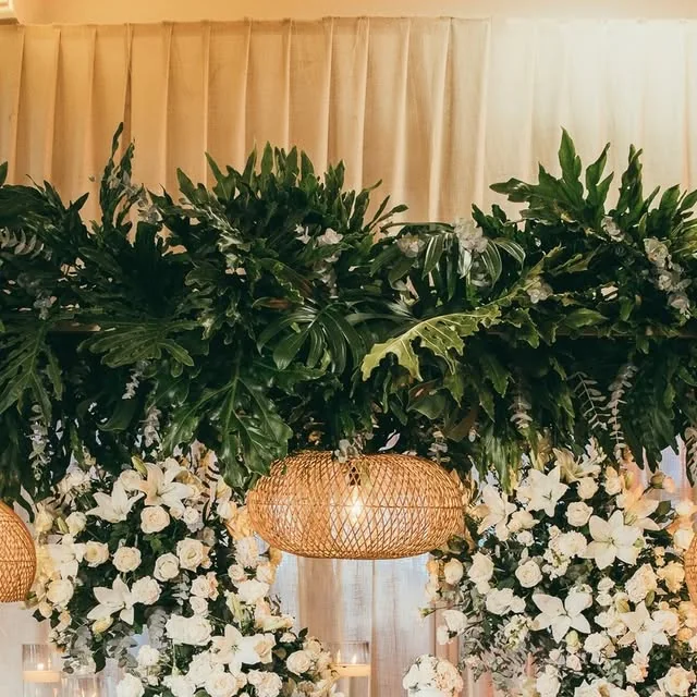 Decoração em verde e branco